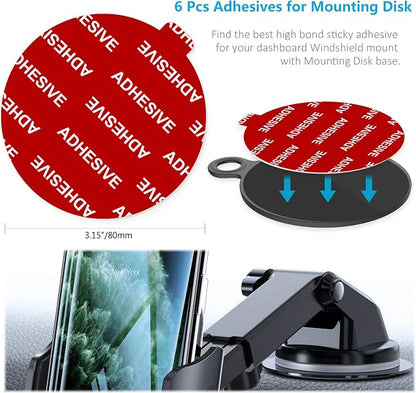AZXYI Very High Bond Sticky Adhesive, 6 Pack Dashboard Pad Mounting Disk - Image 2