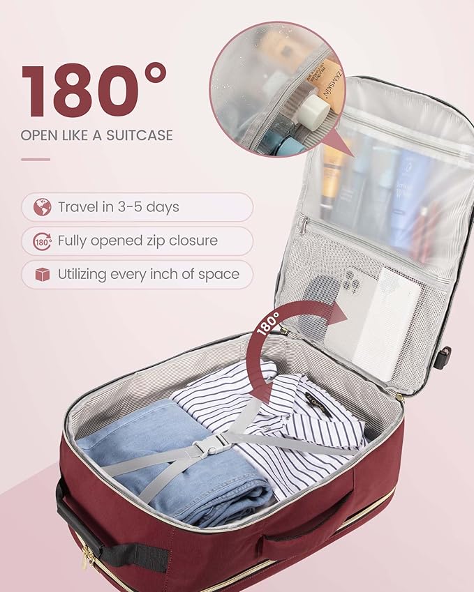 LOVEVOOK Travel Backpack for Women & Men 40L, Airline Approved Carry On - Image 2