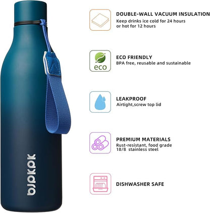 BJPKPK Insulated Water Bottles, 25 oz Stainless Steel Metal Water Bottle - Image 2
