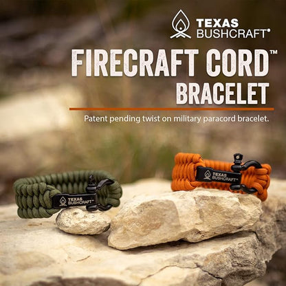 Texas Bushcraft Firecraft Cord Survival Bracelet – Paracord Bracelet - Image 2