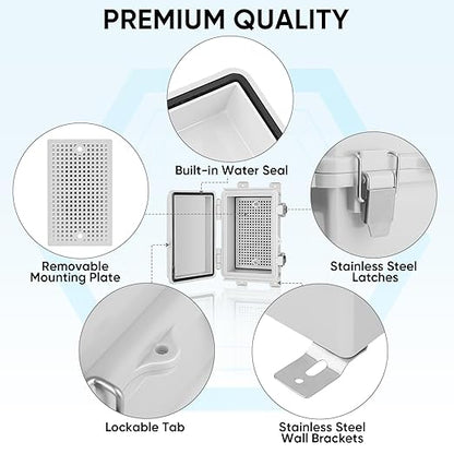 TICONN Outdoor Electrical Box Waterproof, Junction Box IP67 ABS Plastic - Image 5