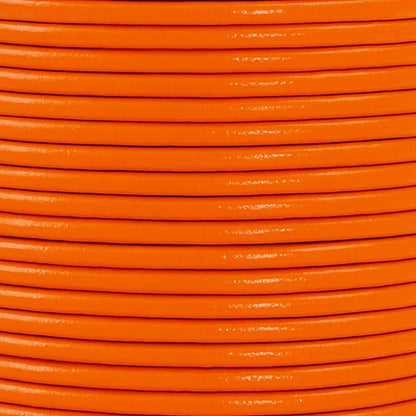 Mandala Crafts Round Genuine Orange Leather Cord - Image 3