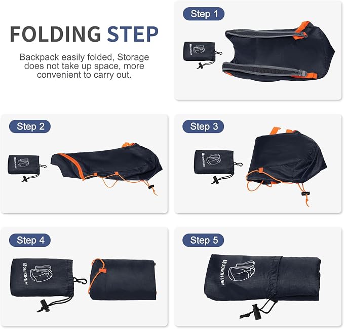20L Hiking-Daypack Lightweight Foldable Travel Packable Backpack - Image 7