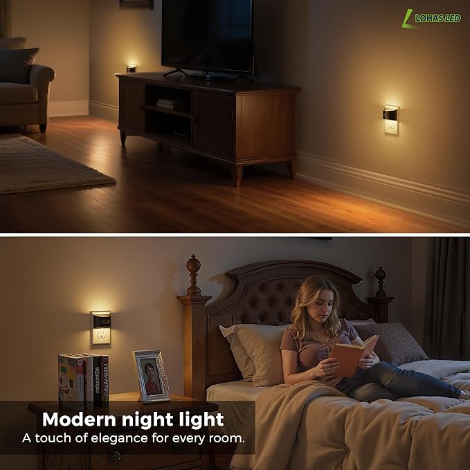 L LOHAS LED Night Light with Motion Sensor & Dusk to Dawn Sensor, Night Lights - Image 7