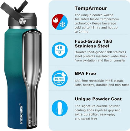 HYDROWION 40 oz Insulated Water Bottle - Image 3