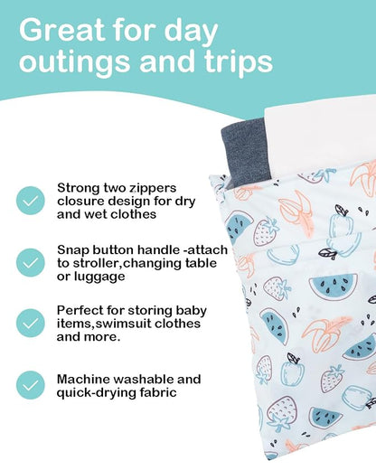 ALVABABY 2pcs Waterproof Wet Dry Bags, Reusable - Image 4