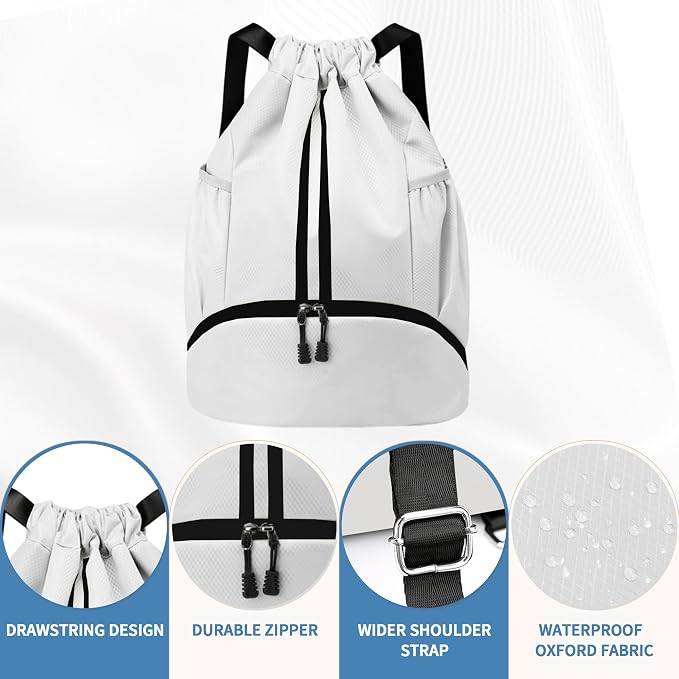 JELUTAR Drawstring Backpack Gym Bag - Image 6