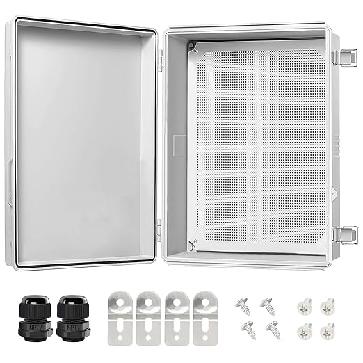 LeMotech Electrical Box, IP67 Waterproof Hinged Cover Stainless Steel Latch by LeMotech