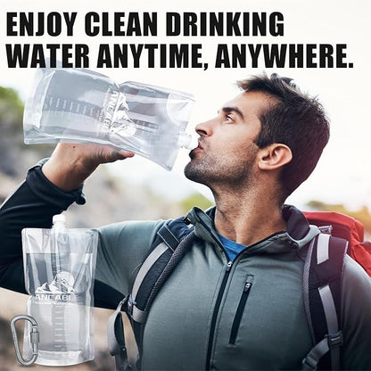 Ancable 64oz Collapsible Water Bottles, BPA-Free Water Bottle - Image 2