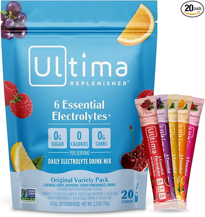 Ultima Replenisher Daily Electrolyte Powder – Original Variety Pack, 20 by UltimaReplenisher