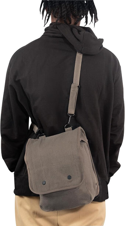 Rothco Vintage Canvas Map Case Crossbody Shoulder Bag, Olive Drab - Image 2