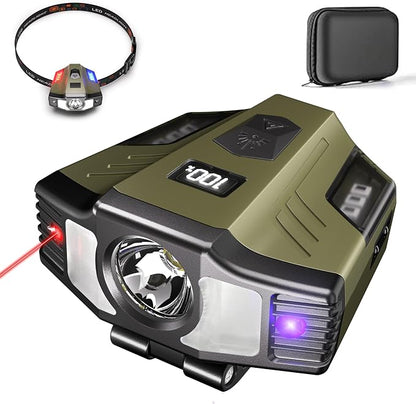 Hopedone LED Hard Hat Light, 800Lumens Rechargeable Dimmable Clip on Cap Lights by Hopedone