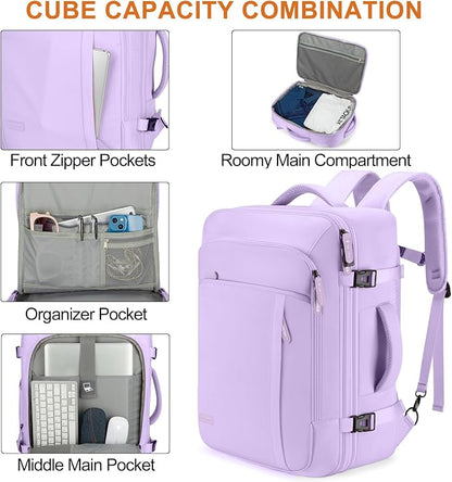 Lumesner Carry on Travel Backpacks, Extra Large 40L Flight Approved Bag - Image 4