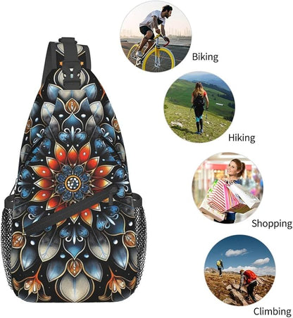 Mandala Sling Bag For Women Men Fashion Backpack Crossbody Mandala Shoulder Bag - Image 6