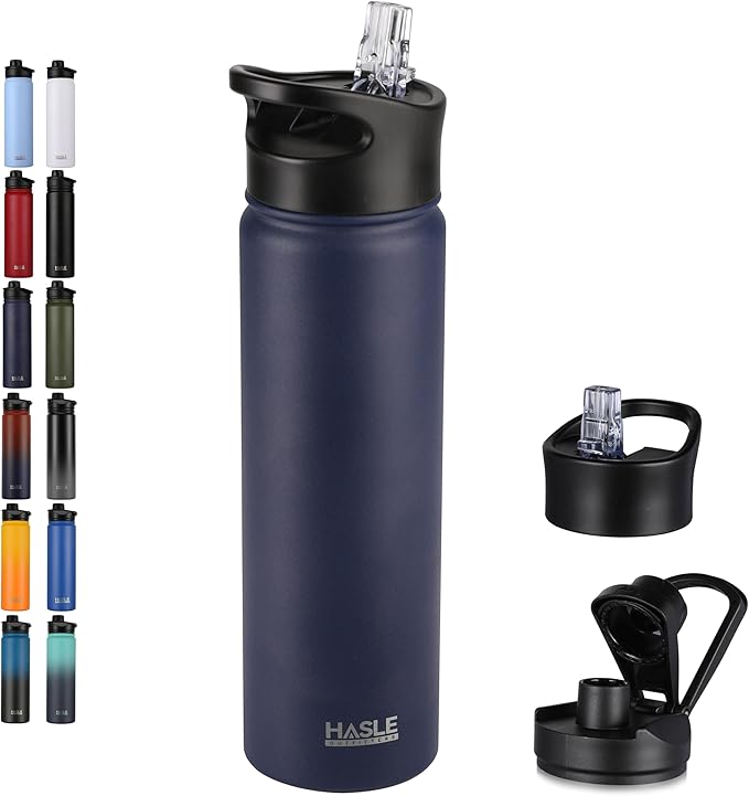 HASLE OUTFITTERS Insulated Water Bottle 22 oz Double Wall Stainless Steel Water by HASLEOUTFITTERS