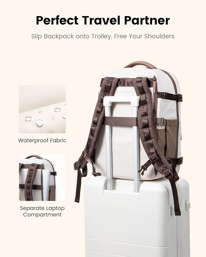 LOVEVOOK 40L Travel Backpack for Women & Men, Airline Approved Carry On Luggage - Image 7