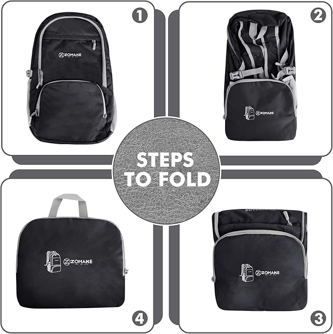 ZOMAKE Lightweight Packable Backpack 30L, Foldable Hiking Backpacks Water - Image 6