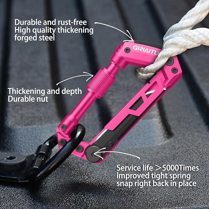 Multitool Carabiner with Pocket Knives, EDC Carabiners, Folding Serrated Knife - Image 2