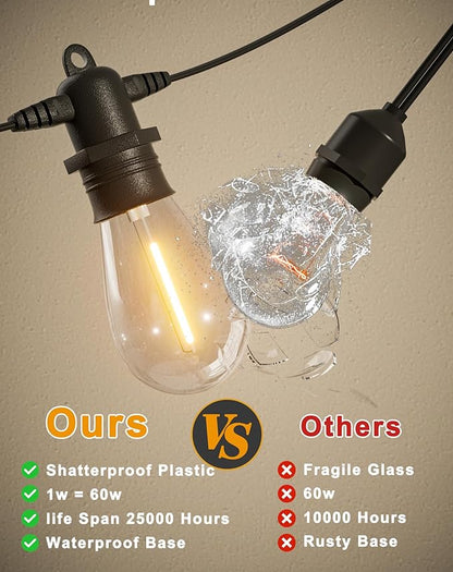30FT LED Outdoor String Lights - Image 5