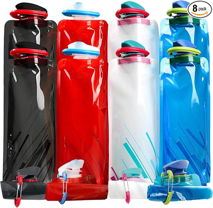 Collapsible Water Bottles for Travel – 24oz Foldable Water Bottle by LuLuya