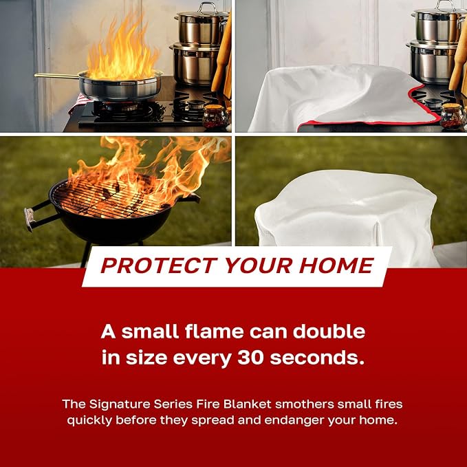 Signature Series Fire Blanket, Flame Suppression Fiberglass Blanket - Image 4