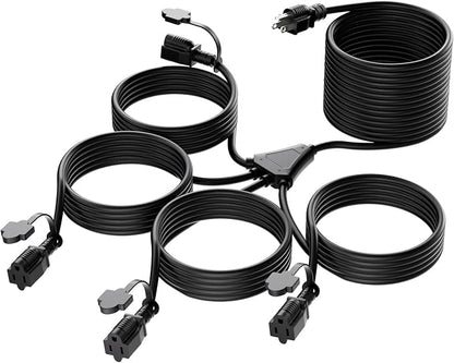 K KASONIC - 46FT Christmas Lights Outdoor Extension Cord by KASONIC