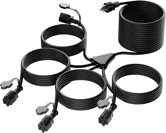 K KASONIC - 46FT Christmas Lights Outdoor Extension Cord by KASONIC