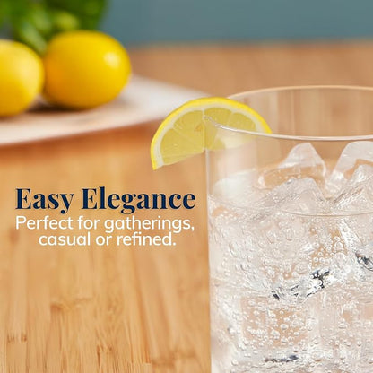 US Acrylic Classic Clear Plastic Reusable Drinking Glasses 12oz Rocks & 16oz - Image 5