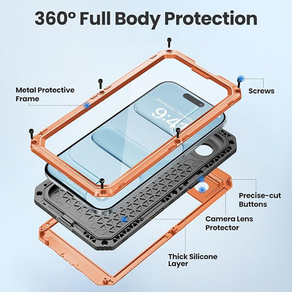 Mitywah Waterproof Case for iPhone Air, Military Grade Rugged Metal Case - Image 5