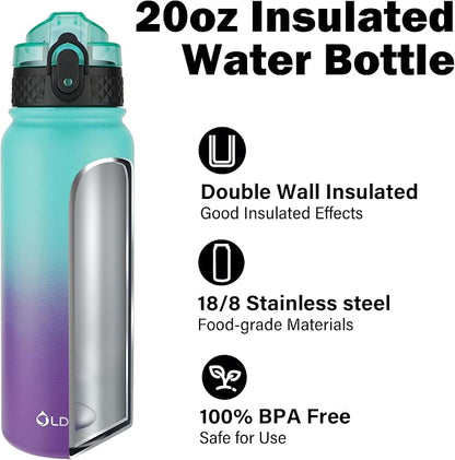 Oldley Insulated Water Bottle 20oz Water Bottles - Image 4