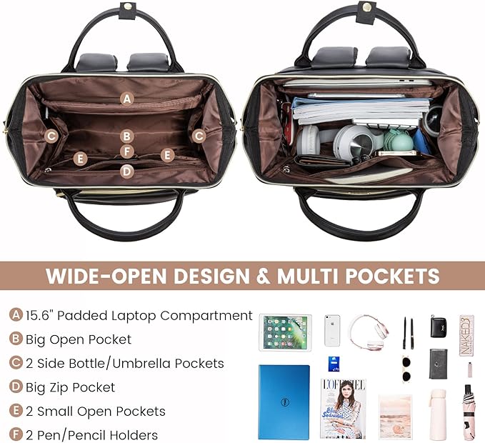 LOVEVOOK Leather Laptop Backpack - Image 3