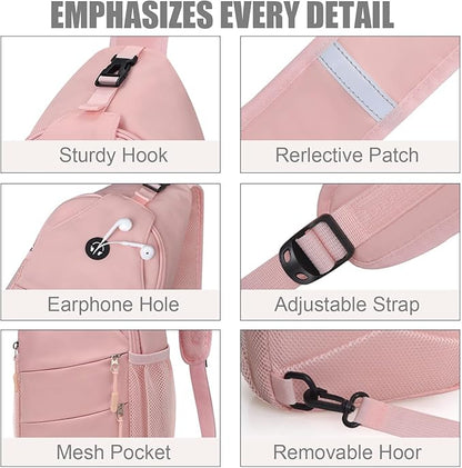 Pritent Crossbody Bags for Women Men Trendy Sling Bag Backpack Casual Chest Bag - Image 5