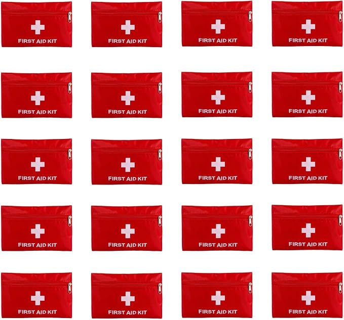 QCWN 20 Pack Empty First Aid Bag Mini Medical Kit Pouch Small Travel Emergency by QCWN