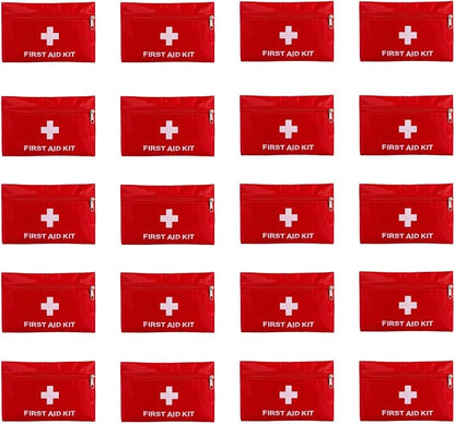 QCWN 20 Pack Empty First Aid Bag Mini Medical Kit Pouch Small Travel Emergency by QCWN