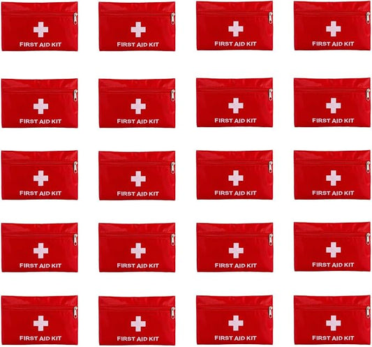 QCWN 20 Pack Empty First Aid Bag Mini Medical Kit Pouch Small Travel Emergency by QCWN