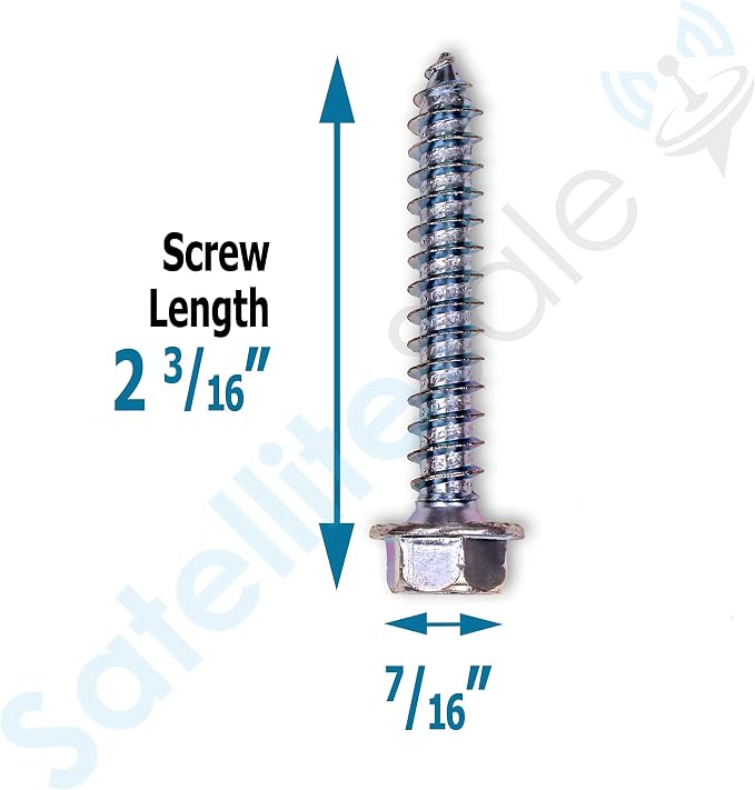 SatelliteSale Universal Roof Patch Kit 6X Zinc Plated Lag Bolts and 3X Mastic - Image 4