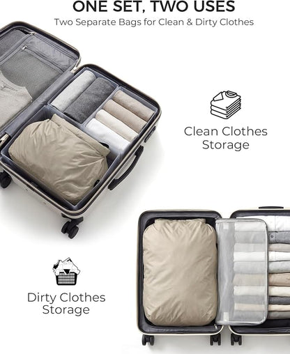 Travel Laundry Bag, Pump Free Vacuum Storage Bag Reusable Compression Dirty - Image 2