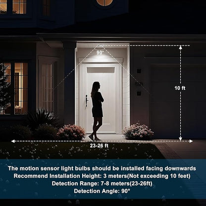 Motion Sensor Light Bulb, Activated Detector Light Bulb Indoor, Dusk to Dawn - Image 6