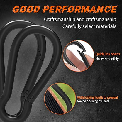 120PCS M6 Heavy Duty Carabiner Clip, 2.36Inch Snap Hook Quick Link Small - Image 5