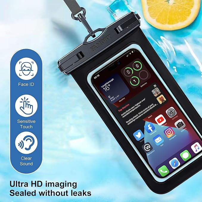 Up to 8.7" 6 Pack Multicolor Waterproof Phone Pouch, Large Phone Waterproof - Image 7