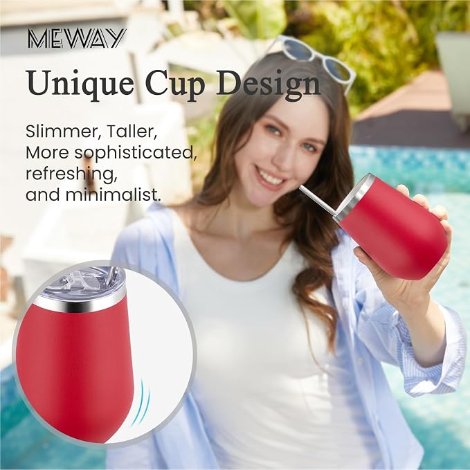 MEWAY 12oz Stainless Steel Wine Tumbler - Image 4
