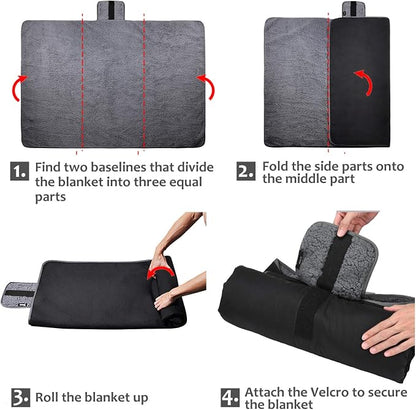 Tirrinia Large Waterproof Outdoor Blanket, Soft Warm Windproof Stadium Blanket - Image 8