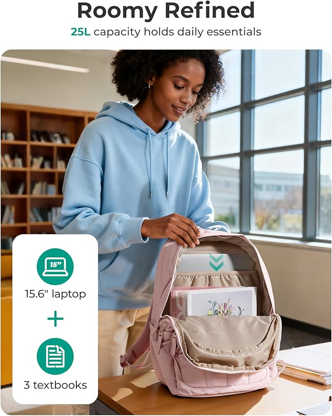 BAGSMART Womens Backpack Small Travel Laptop Backpack - Image 5