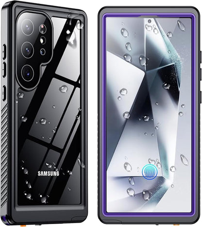 SPIDERCASE Upgraded for Samsung Galaxy S24 Ultra Case Waterproof, Built-in by SPIDERCASE