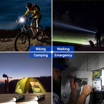 RECHOO Tactical Flashlight 4 Pack, Bright Zoomable LED Flashlight - Image 6