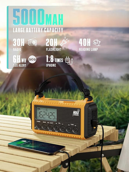5000 Emergency Weather Radio- Portable Radio AM/FM/SW/NOAA - Image 5