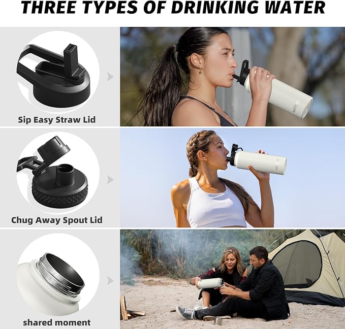 40oz Insulated Water Bottle, BPA Free&Leak Proof, Stainless Steel Water Flask - Image 3