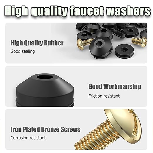 48 PCS Faucet Washer Assortment Kit Outdoor Faucet Repair Kit - Image 6