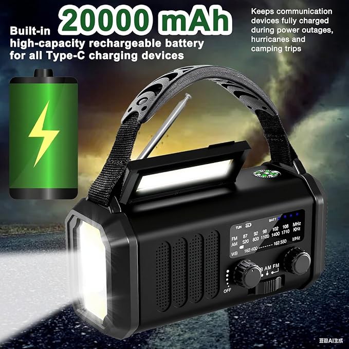 Leaton Emergency Hand Crank NOAA Weather Radio - Image 6