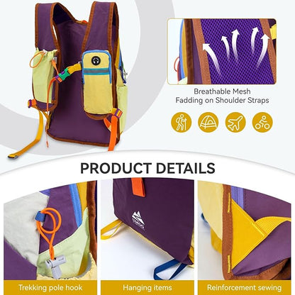 15L Small Hiking Backpack Travel Daypack Colorful Lightweight Packable Foldable - Image 5
